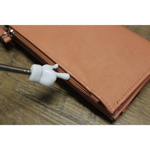 Max Studio women's pink double fold folding clutch‎ wallet - Picture 4 of 11